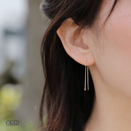 ピアス hammered leaf line pierce ジュエリークラフトプチ