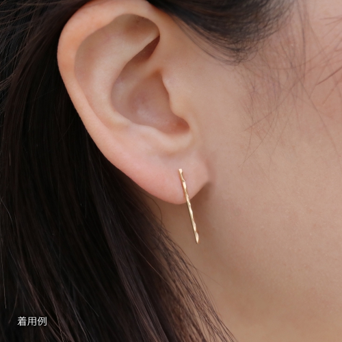 ピアス hammered straight line pierce ジュエリークラフトプチ