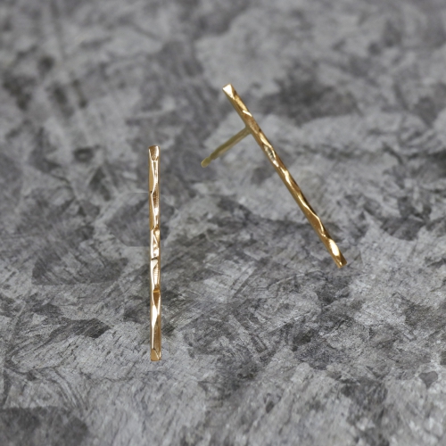 ピアス hammered straight line pierce ジュエリークラフトプチ