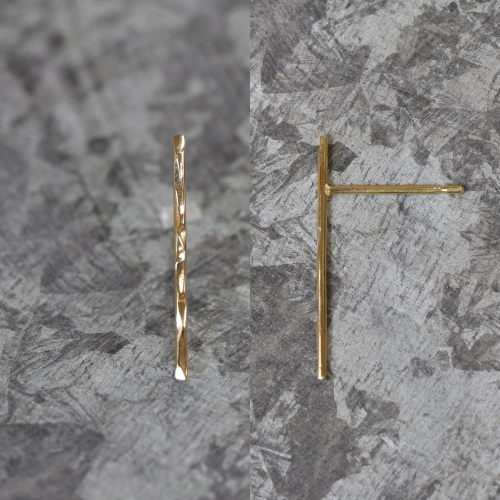 ピアス hammered straight line pierce ジュエリークラフトプチ
