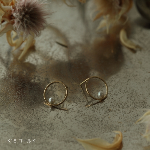 ピアス pearl circle pierce ジュエリークラフトプチ